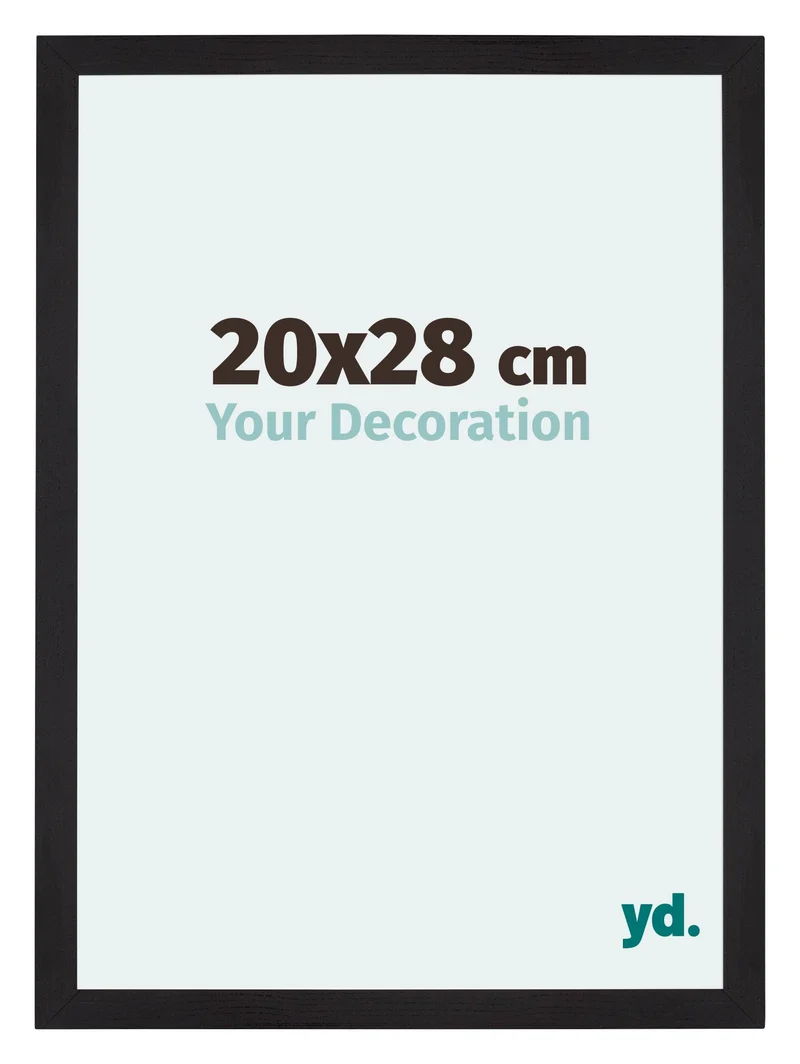 Bilderrahmen 20x28 cm - Schwarz Gemasert - MDF - Mura