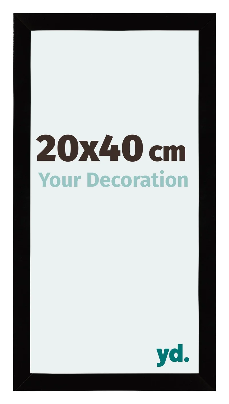 Bilderrahmen 20x40 cm - Schwarz Hochglanz - MDF - Mura
