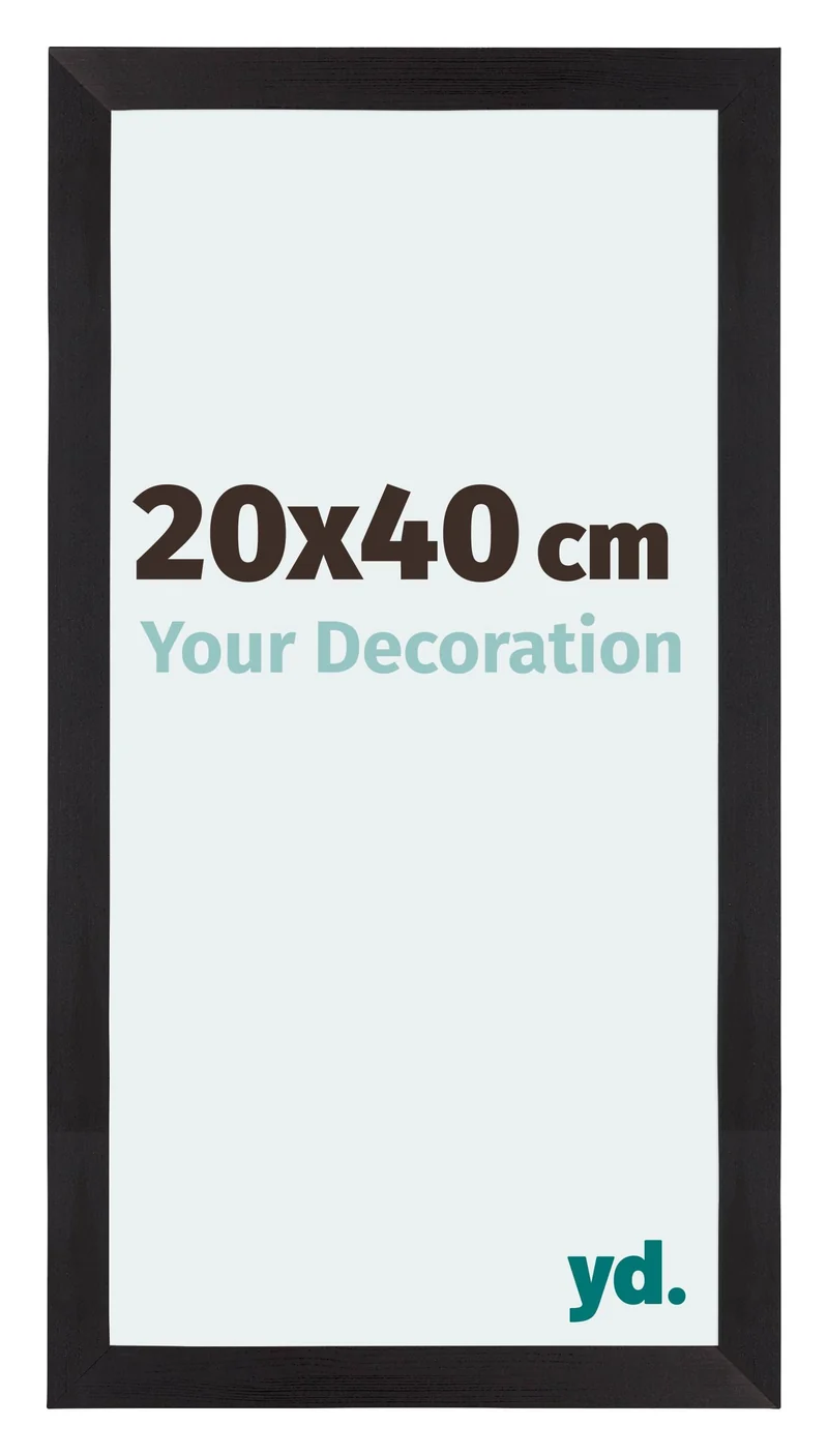 Bilderrahmen 20x40 cm - Schwarz Gemasert - MDF - Mura