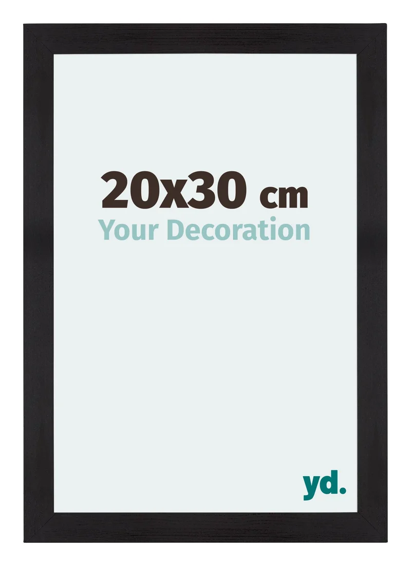 Bilderrahmen 20x30 cm - Schwarz Gemasert - MDF - Mura