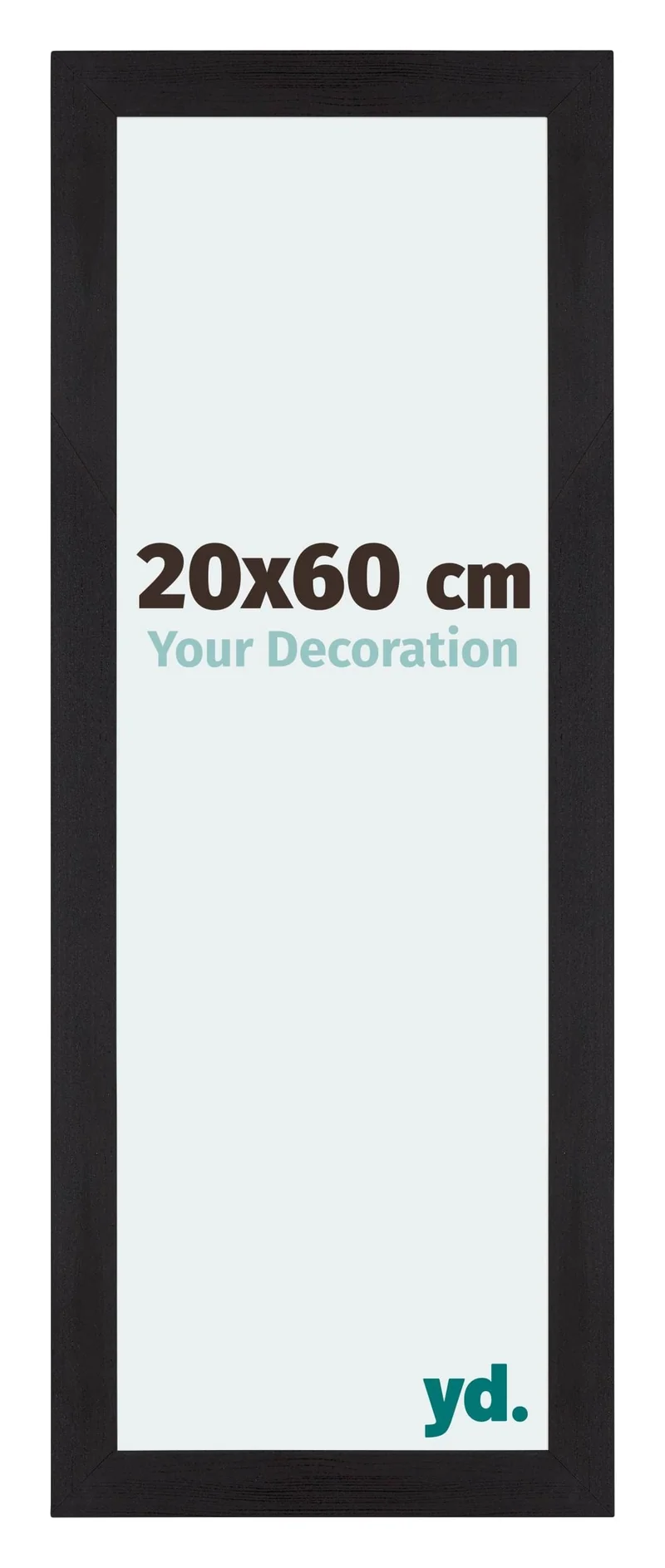 Bilderrahmen 20x60 cm - Schwarz Gemasert - MDF - Mura