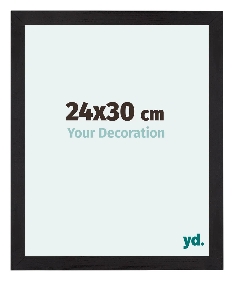Bilderrahmen 24x30 cm - Schwarz Gemasert - MDF - Mura
