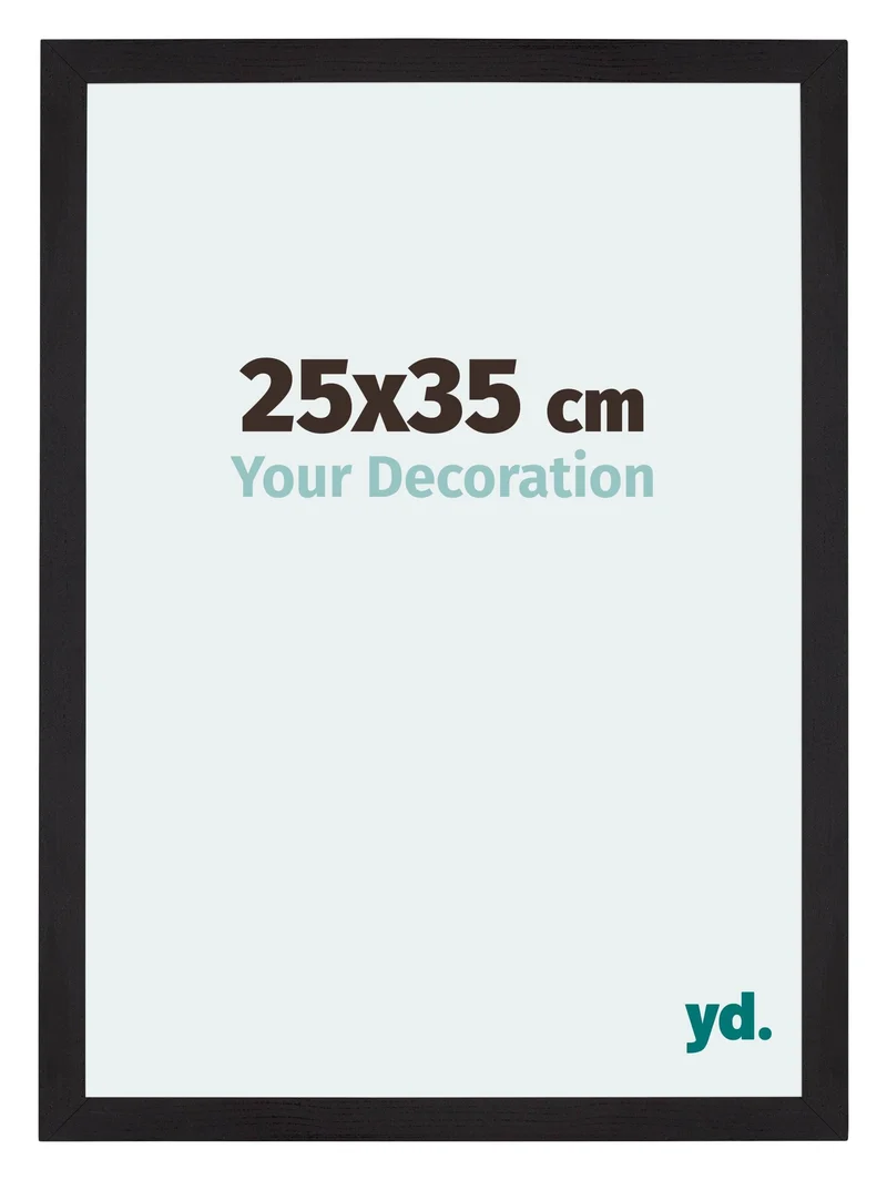 Bilderrahmen 25x35 cm - Schwarz Gemasert - MDF - Mura