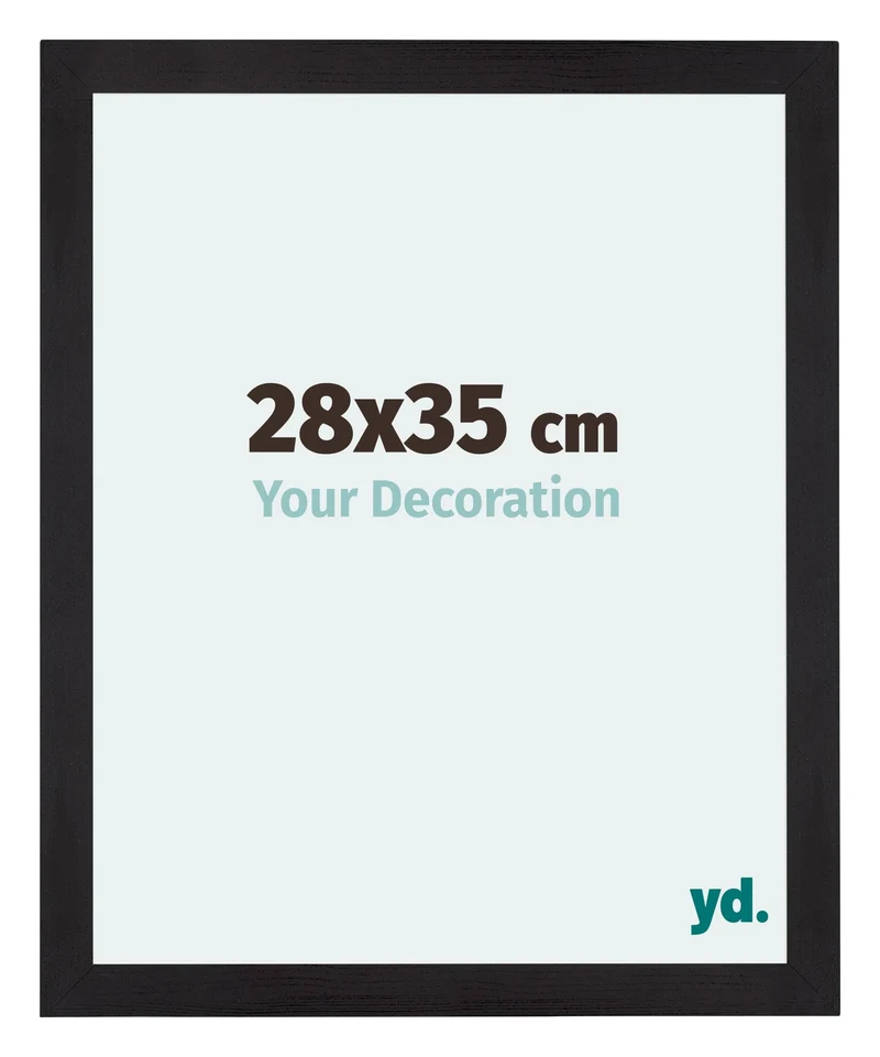 Bilderrahmen 28x35 cm - Schwarz Gemasert - MDF - Mura