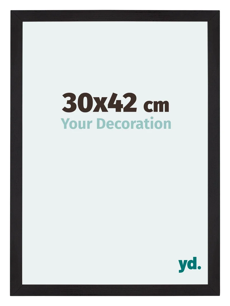 Bilderrahmen 30x42 cm - Schwarz Gemasert - MDF - Mura