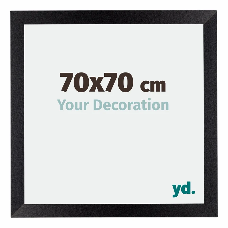 Bilderrahmen 70x70 cm - Schwarz Matt - MDF - Mura