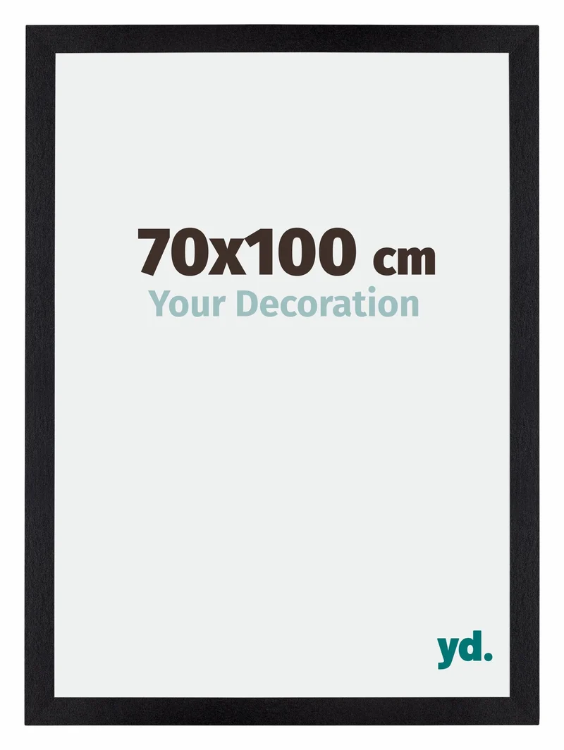 Bilderrahmen 70x100 cm - Schwarz Matt - MDF - Mura