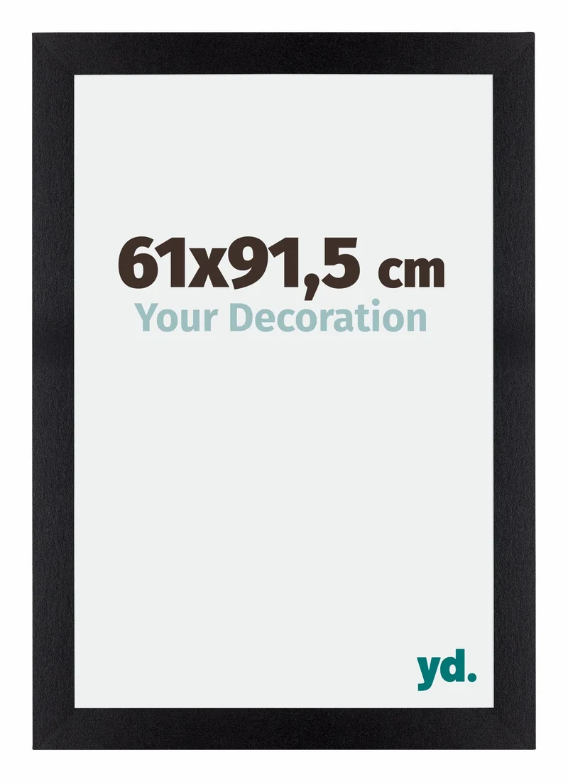 Bilderrahmen 61x91,5 cm - Schwarz Matt - MDF - Mura
