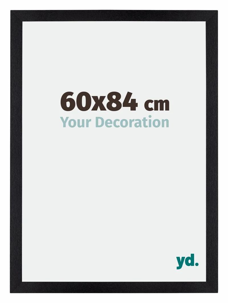 Bilderrahmen 60x84 cm - Schwarz Matt - MDF - Mura