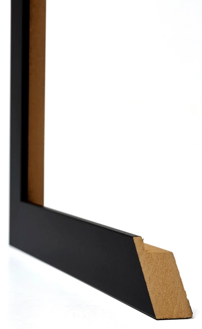 Bilderrahmen 60x80 cm - Schwarz Matt - MDF - Mura
