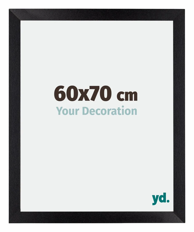 Bilderrahmen 60x70 cm - Schwarz Matt - MDF - Mura