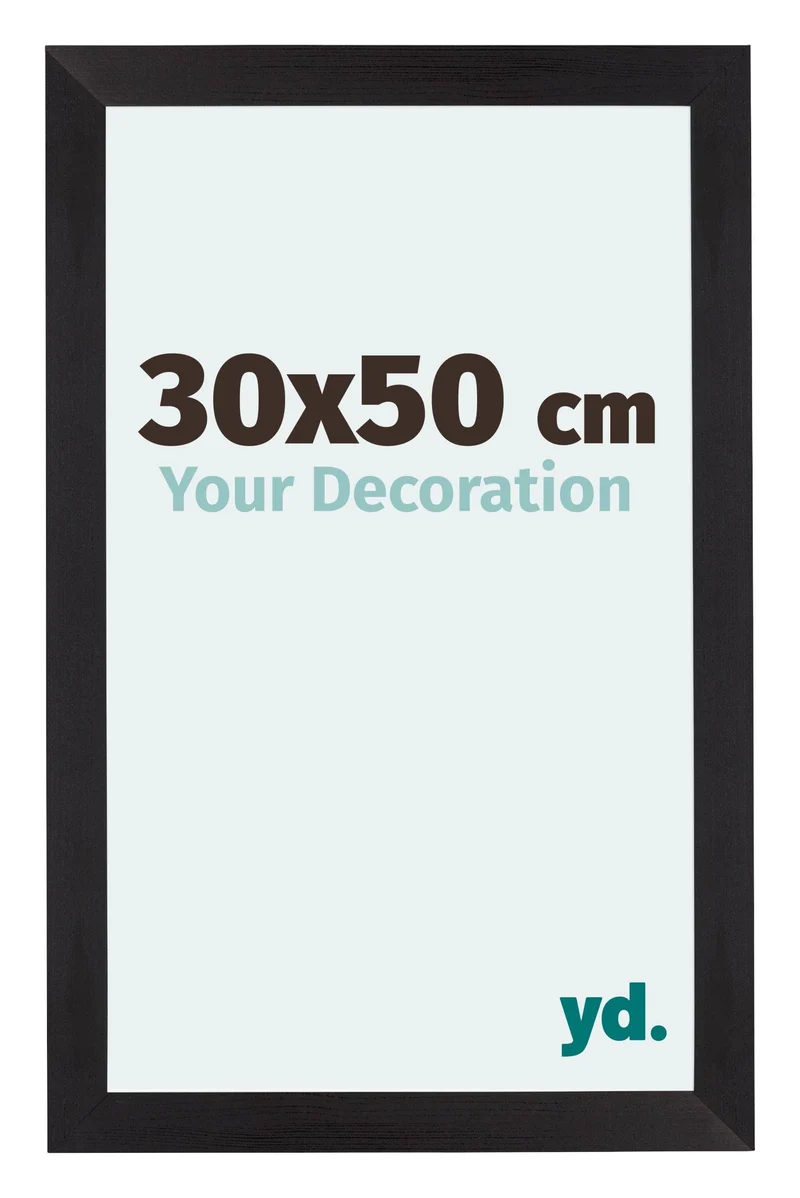 Bilderrahmen 30x50 cm - Schwarz Gemasert - MDF - Mura