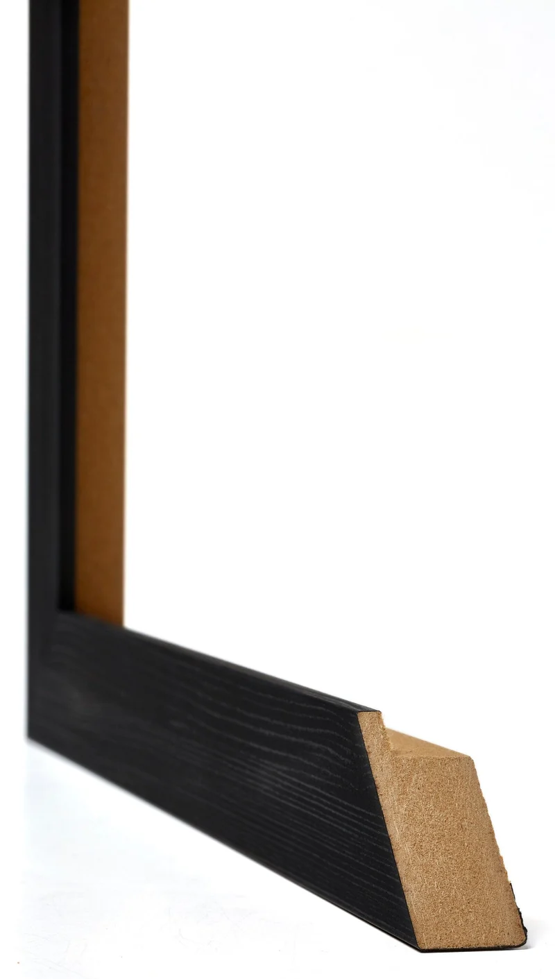 Bilderrahmen 30x60 cm - Schwarz Gemasert - MDF - Mura