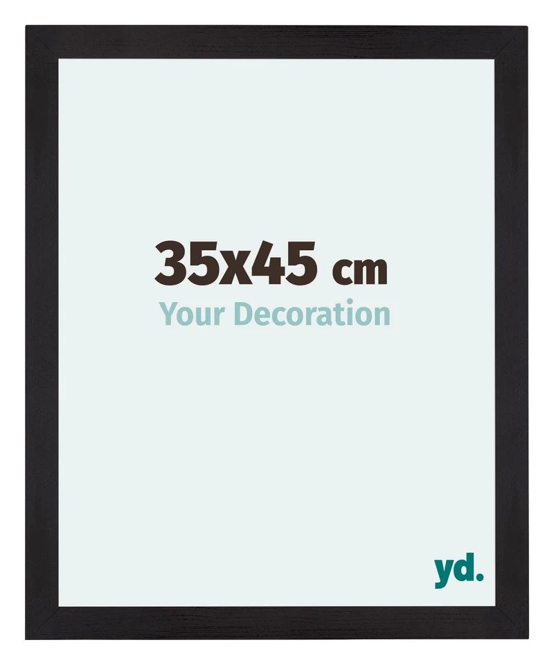 Bilderrahmen 35x45 cm - Schwarz Gemasert - MDF - Mura