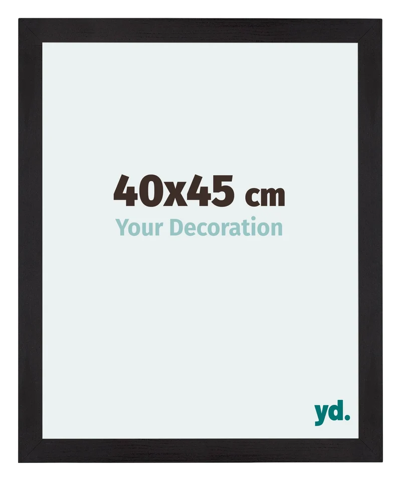 Bilderrahmen 40x45 cm - Schwarz Gemasert - MDF - Mura