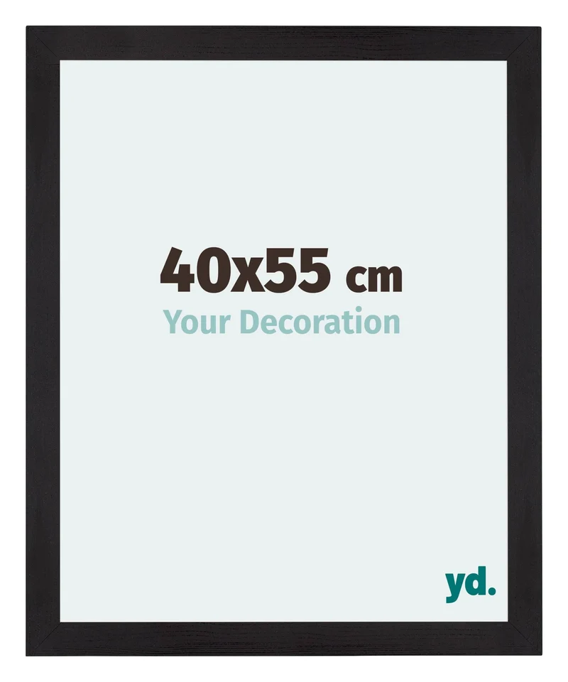 Bilderrahmen 40x55 cm - Schwarz Gemasert - MDF - Mura