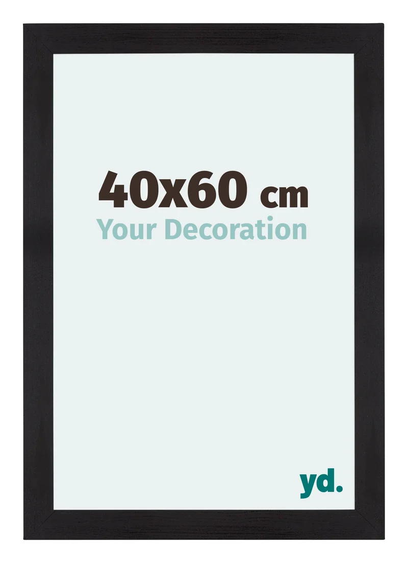 Bilderrahmen 40x60 cm - Schwarz Gemasert - MDF - Mura