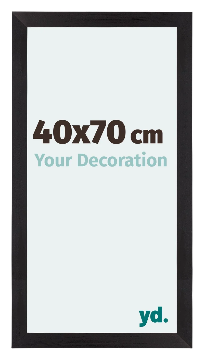 Bilderrahmen 40x70 cm - Schwarz Gemasert - MDF - Mura