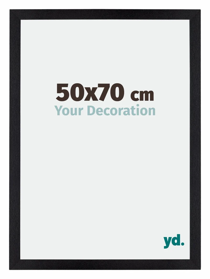 Bilderrahmen 50x70 cm - Schwarz Matt - MDF - Mura