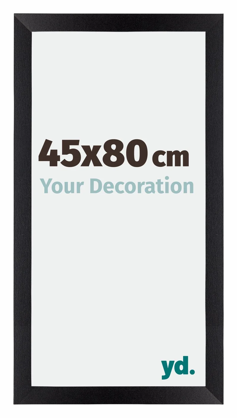 Bilderrahmen 45x80 cm - Schwarz Matt - MDF - Mura