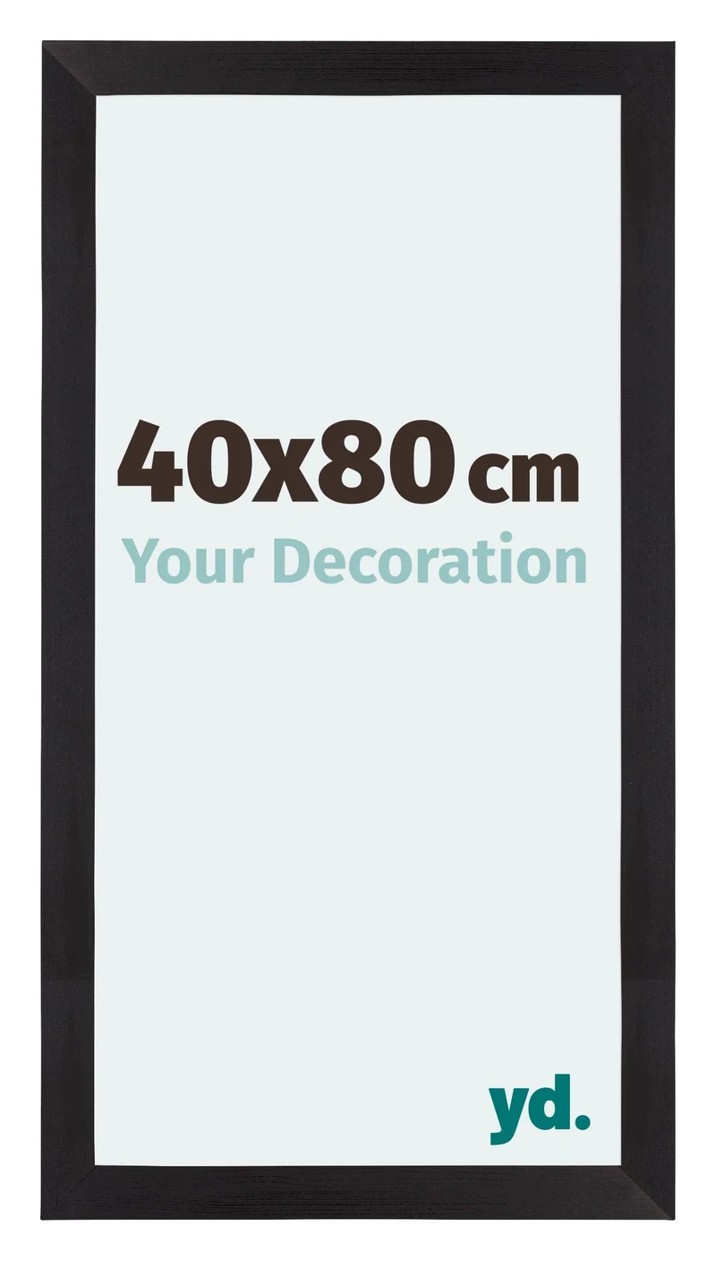 Bilderrahmen 40x80 cm - Schwarz Gemasert - MDF - Mura