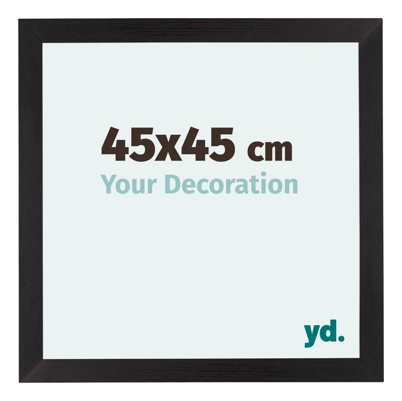 Bilderrahmen 45x45 cm - Schwarz Gemasert - MDF - Mura