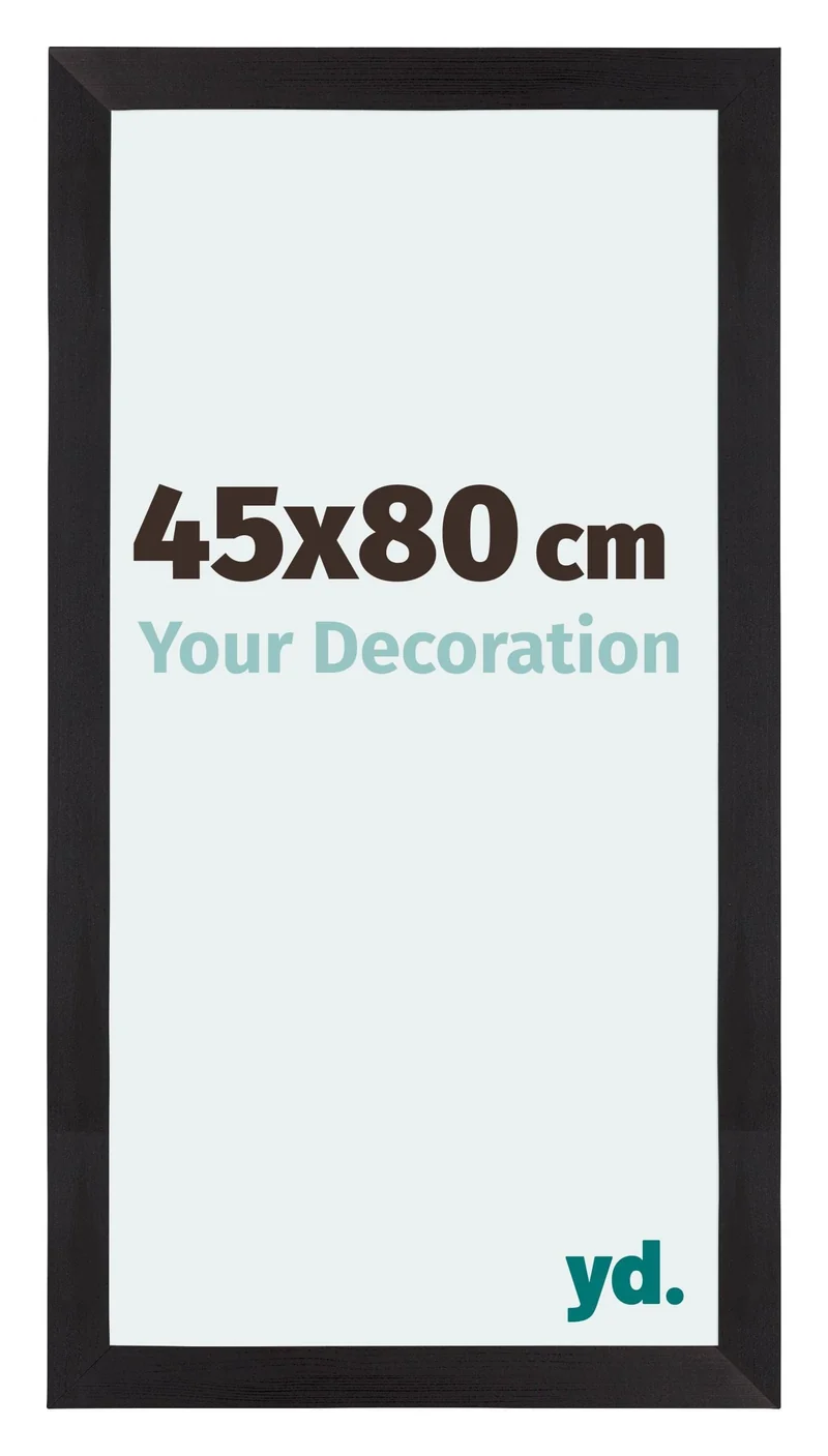 Bilderrahmen 45x80 cm - Schwarz Gemasert - MDF - Mura
