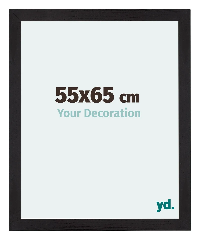 Bilderrahmen 55x65 cm - Schwarz Gemasert - MDF - Mura