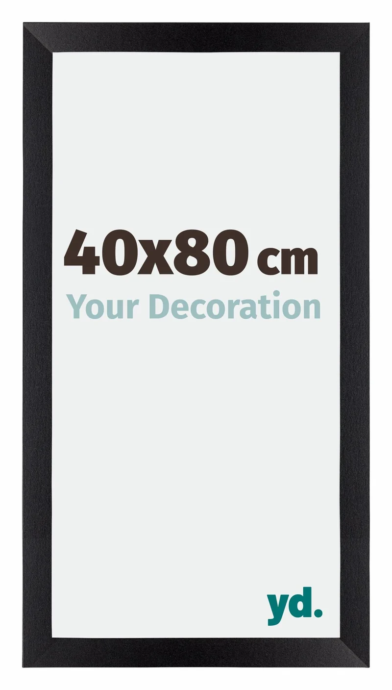 Bilderrahmen 40x80 cm - Schwarz Matt - MDF - Mura