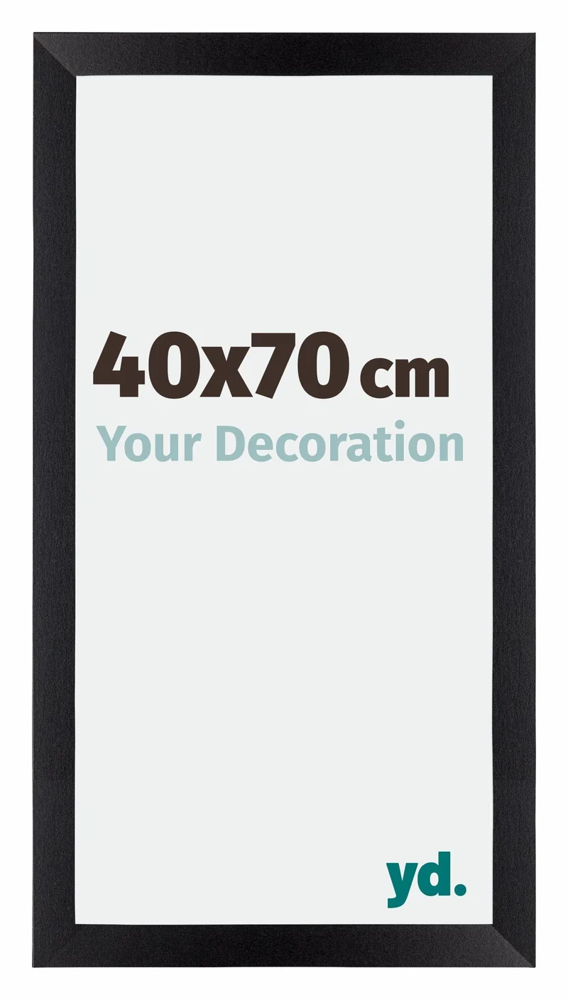 Bilderrahmen 40x70 cm - Schwarz Matt - MDF - Mura