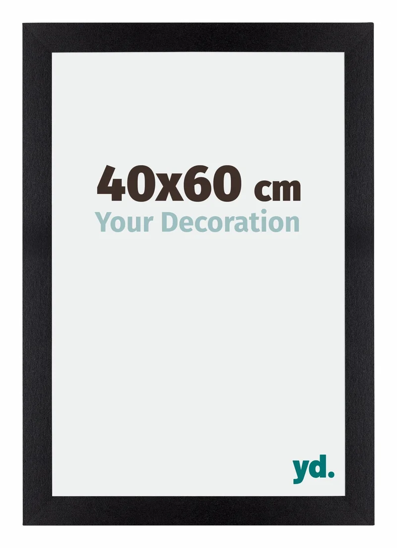 Bilderrahmen 40x60 cm - Schwarz Matt - MDF - Mura