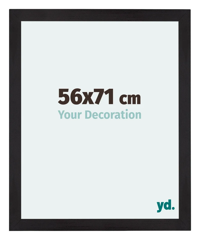 Bilderrahmen 56x71 cm - Schwarz Gemasert - MDF - Mura