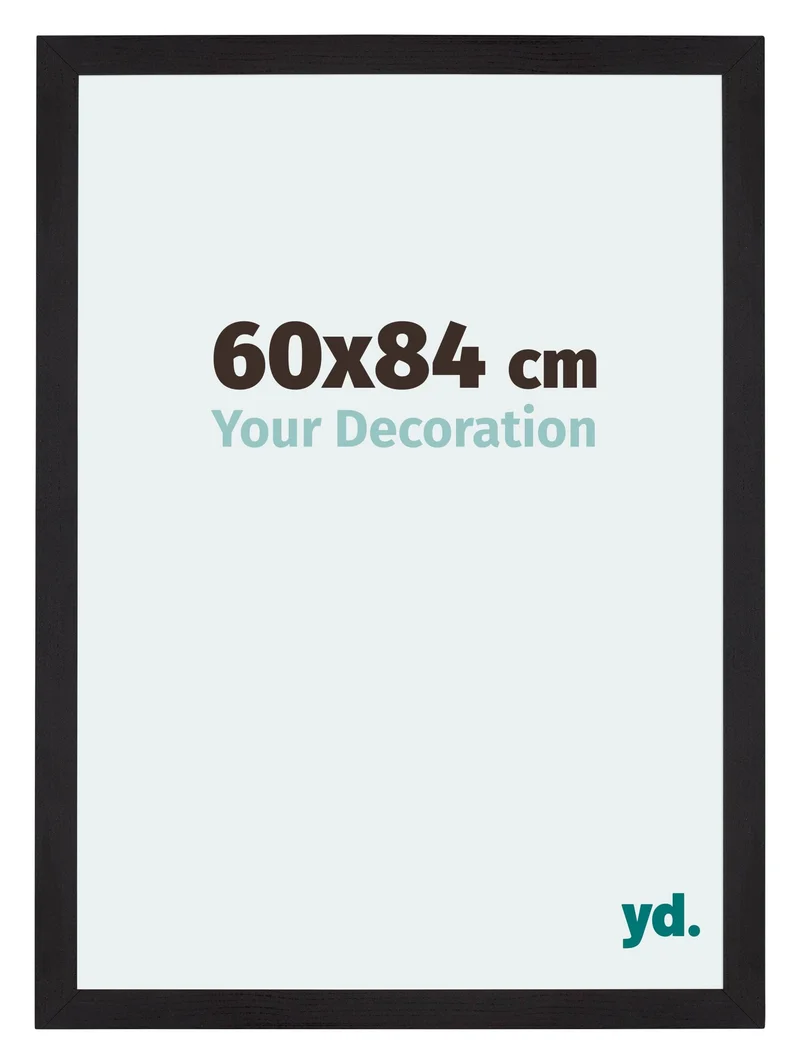 Bilderrahmen 60x84 cm - Schwarz Gemasert - MDF - Mura