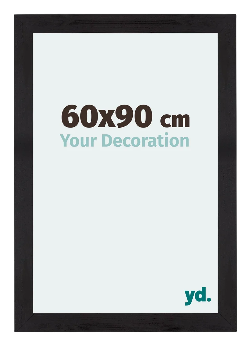 Bilderrahmen 60x90 cm - Schwarz Gemasert - MDF - Mura