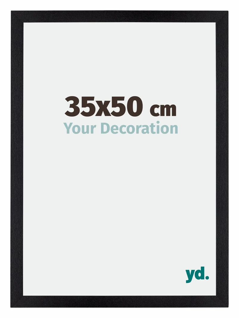 Bilderrahmen 35x50 cm - Schwarz Matt - MDF - Mura