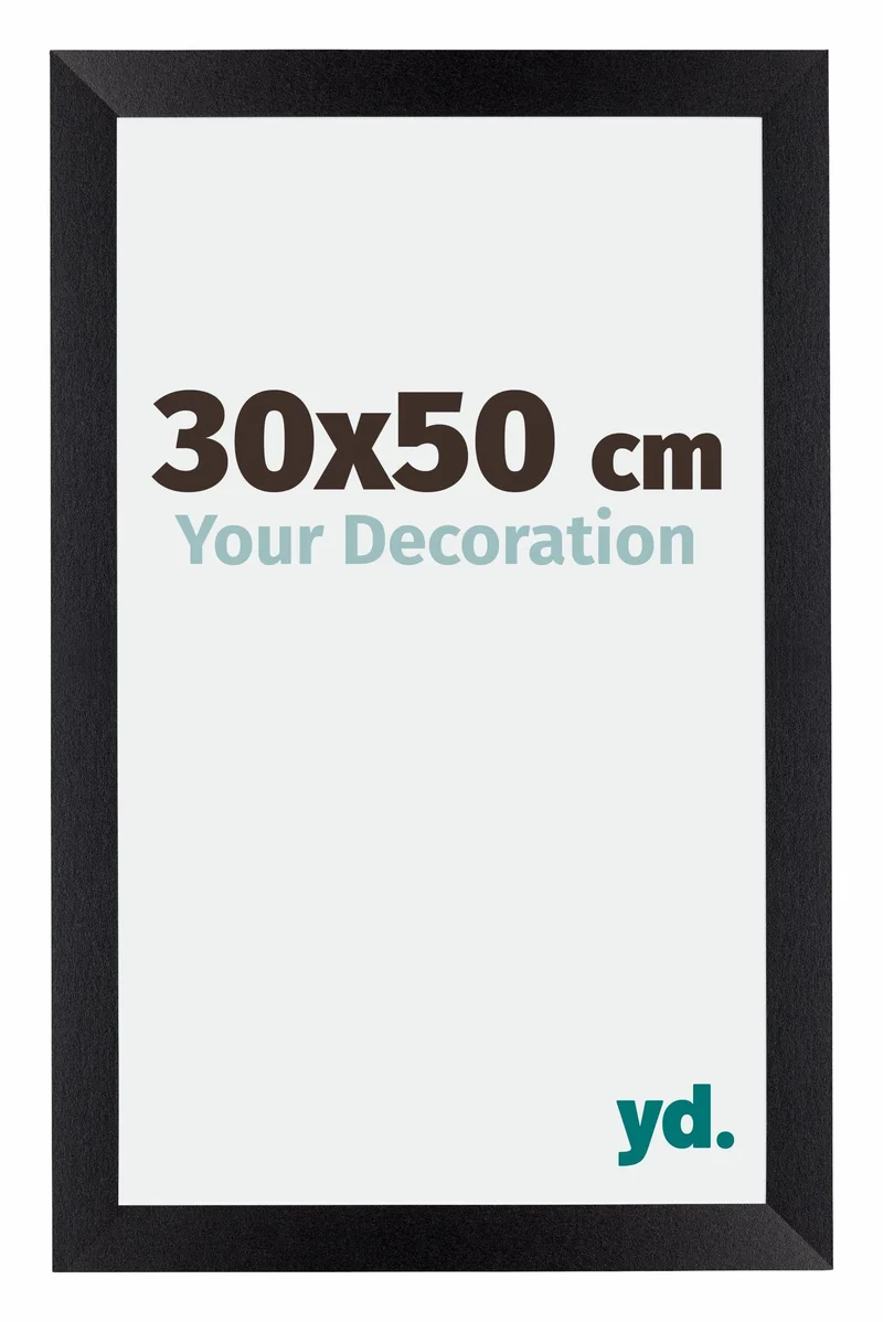 Bilderrahmen 30x50 cm - Schwarz Matt - MDF - Mura