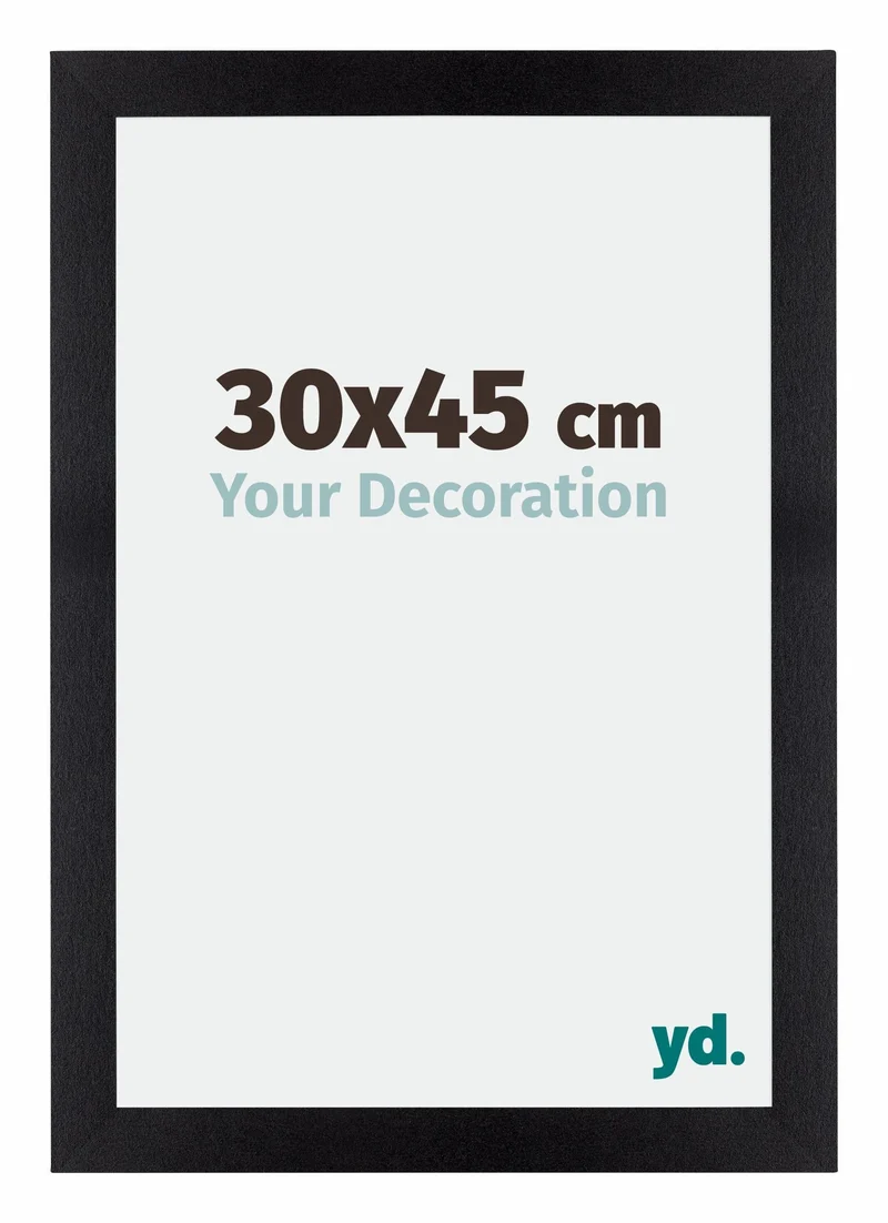 Bilderrahmen 30x45 cm - Schwarz Matt - MDF - Mura