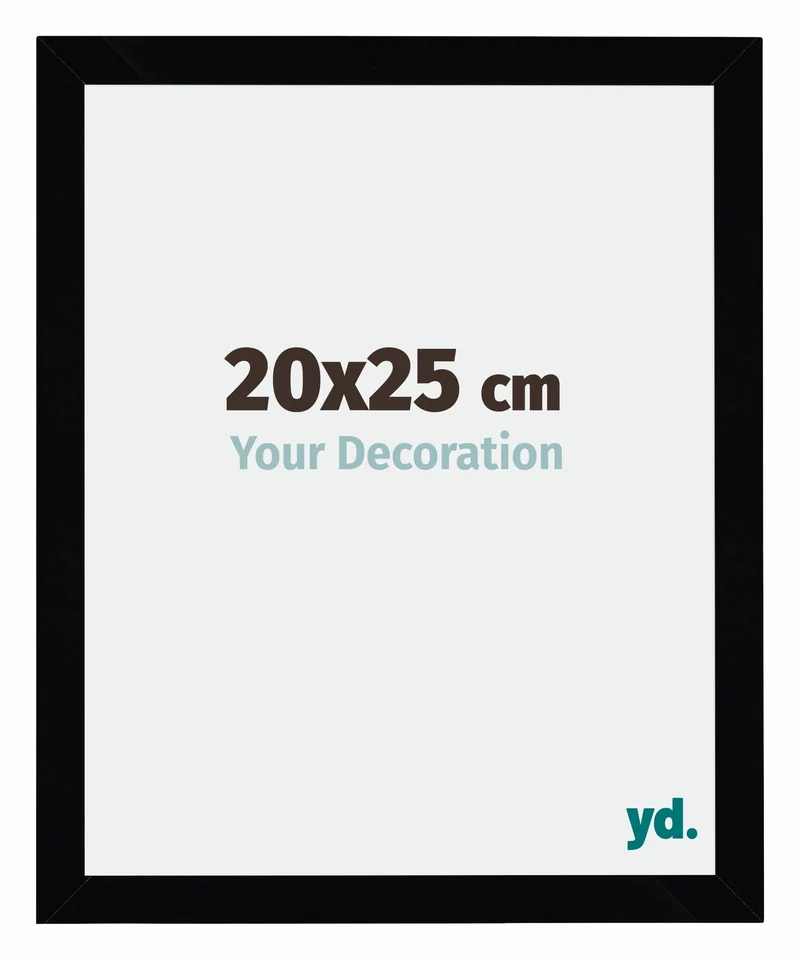 Bilderrahmen 20x25 cm - Schwarz Hochglanz - MDF - Mura