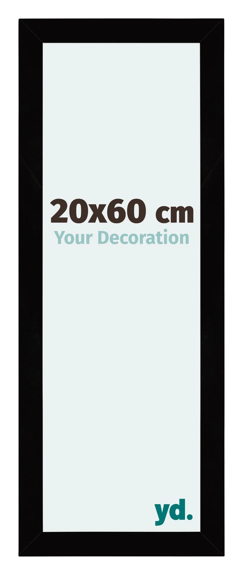 Bilderrahmen 20x60 cm - Schwarz Hochglanz - MDF - Mura