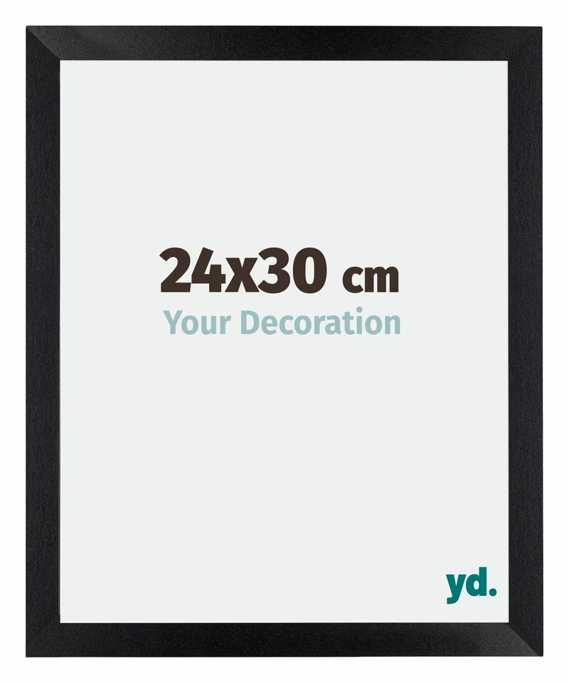 Bilderrahmen 24x30 cm - Schwarz Matt - MDF - Mura