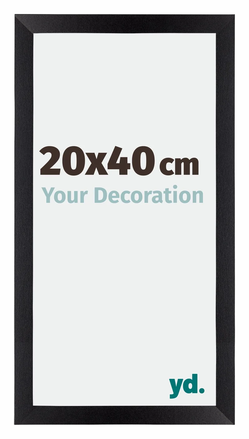 Bilderrahmen 20x40 cm - Schwarz Matt - MDF - Mura