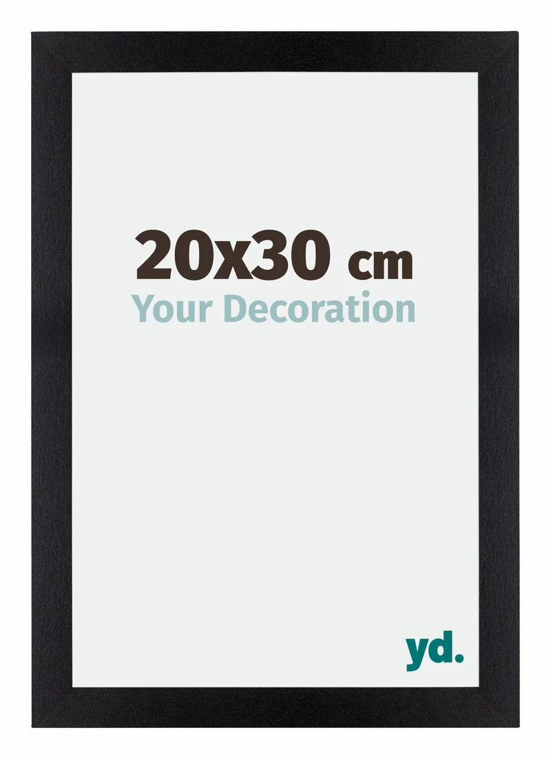 Bilderrahmen 20x30 cm - Schwarz Matt - MDF - Mura