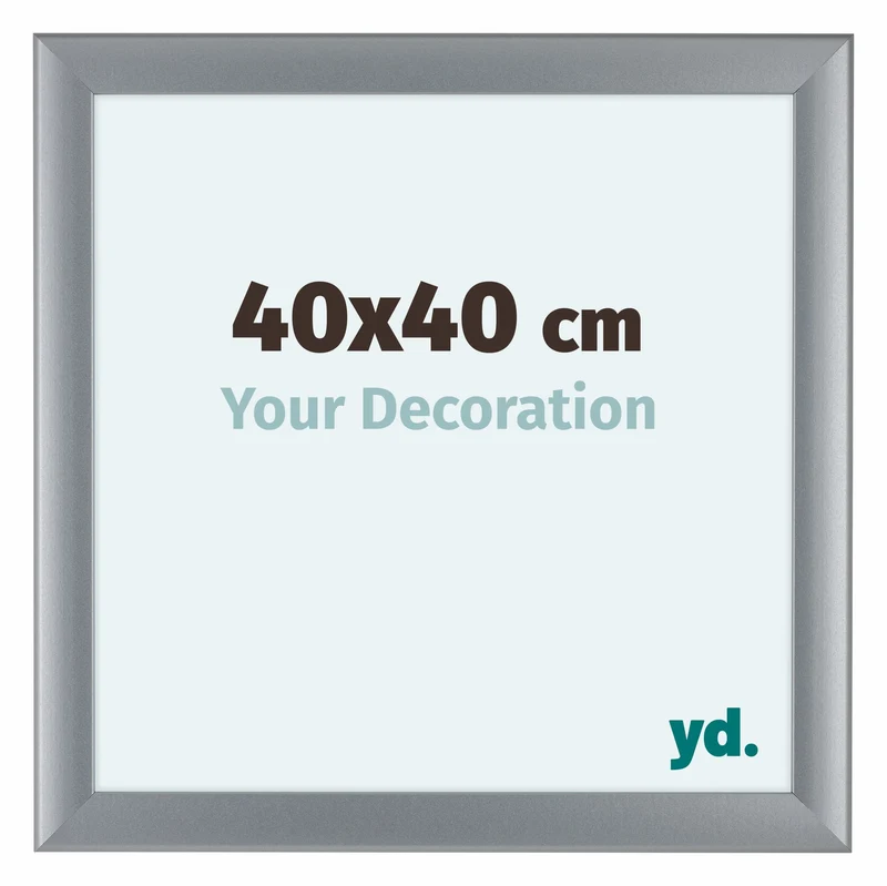 Bilderrahmen 40x40 cm - Silber Matt - MDF - Como