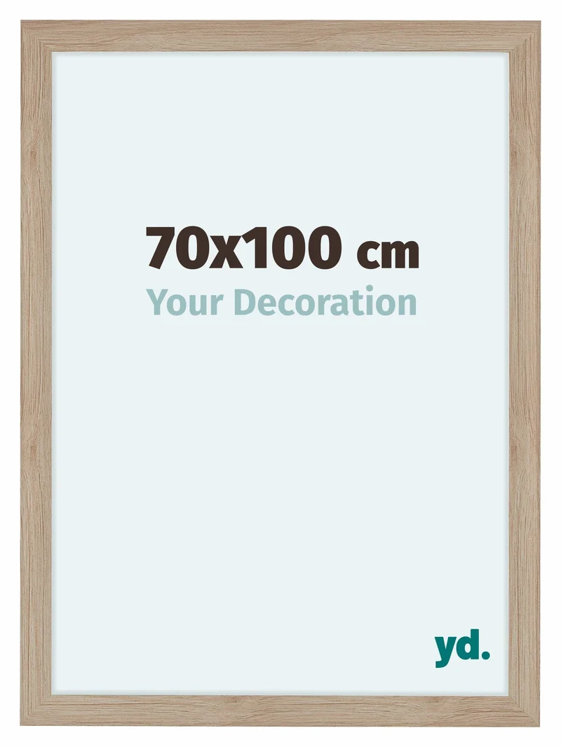 Bilderrahmen 70x100 cm - Eiche Hell - MDF - Como