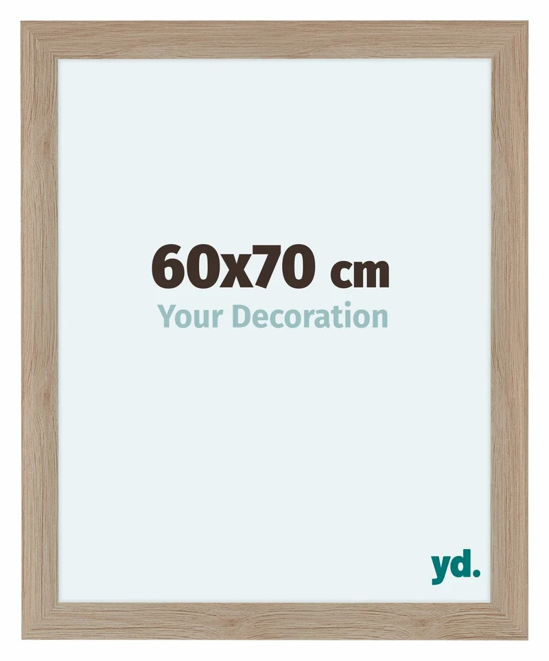 Bilderrahmen 60x70 cm - Eiche Hell - MDF - Como