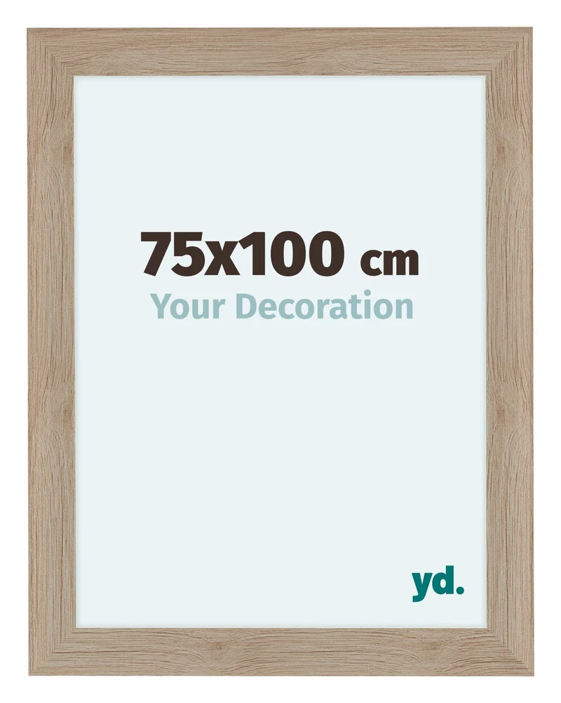Bilderrahmen 75x100 cm - Eiche Hell - MDF - Como