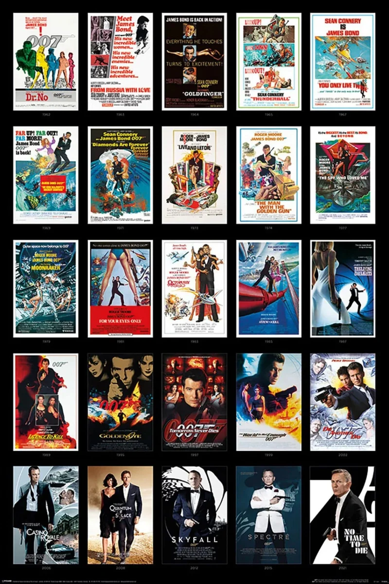 Poster James Bond - 25 Films 61x91,5cm