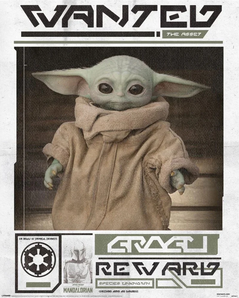 Poster Star Wars - The Mandalorian - Grogu Wanted 40x50cm