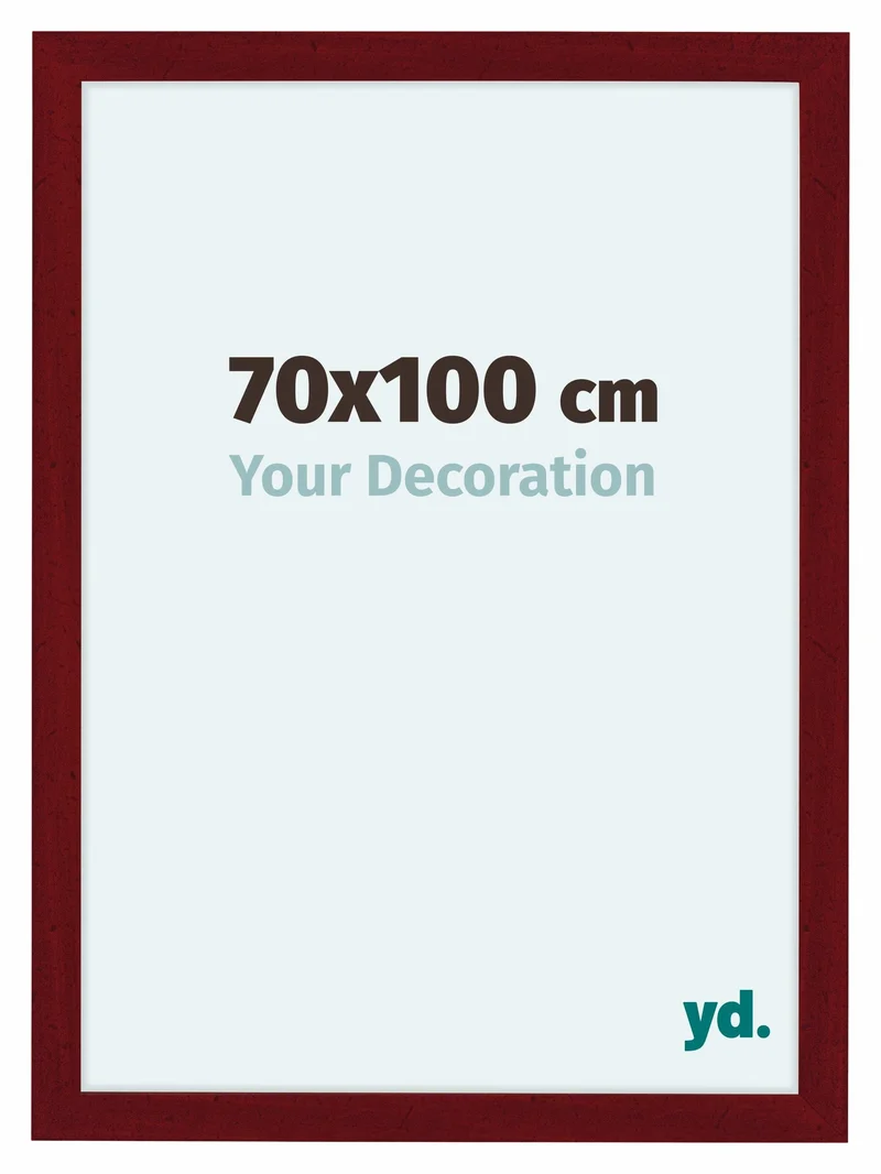 Bilderrahmen 70x100 cm - Weinrot Gewischt - MDF - Como