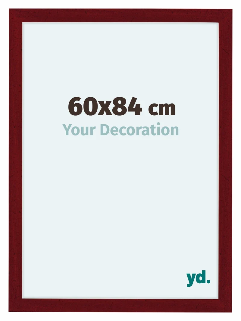 Bilderrahmen 60x84 cm - Weinrot Gewischt - MDF - Como